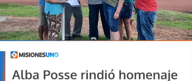 Alba Posse rindió homenaje al profesor Asunción Franco y destacó su legado en la comunidad